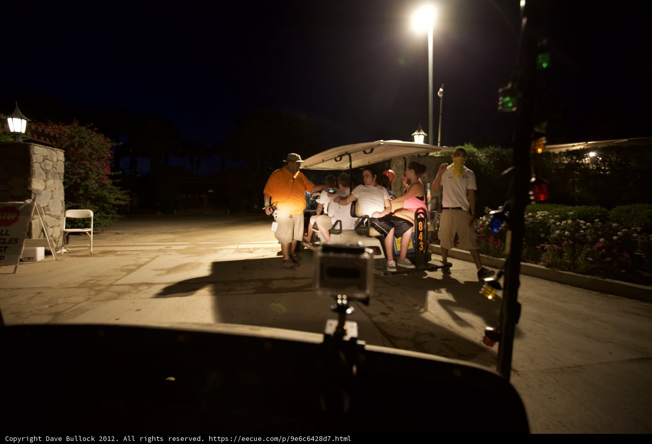 Nighttime Umbrella Gathering