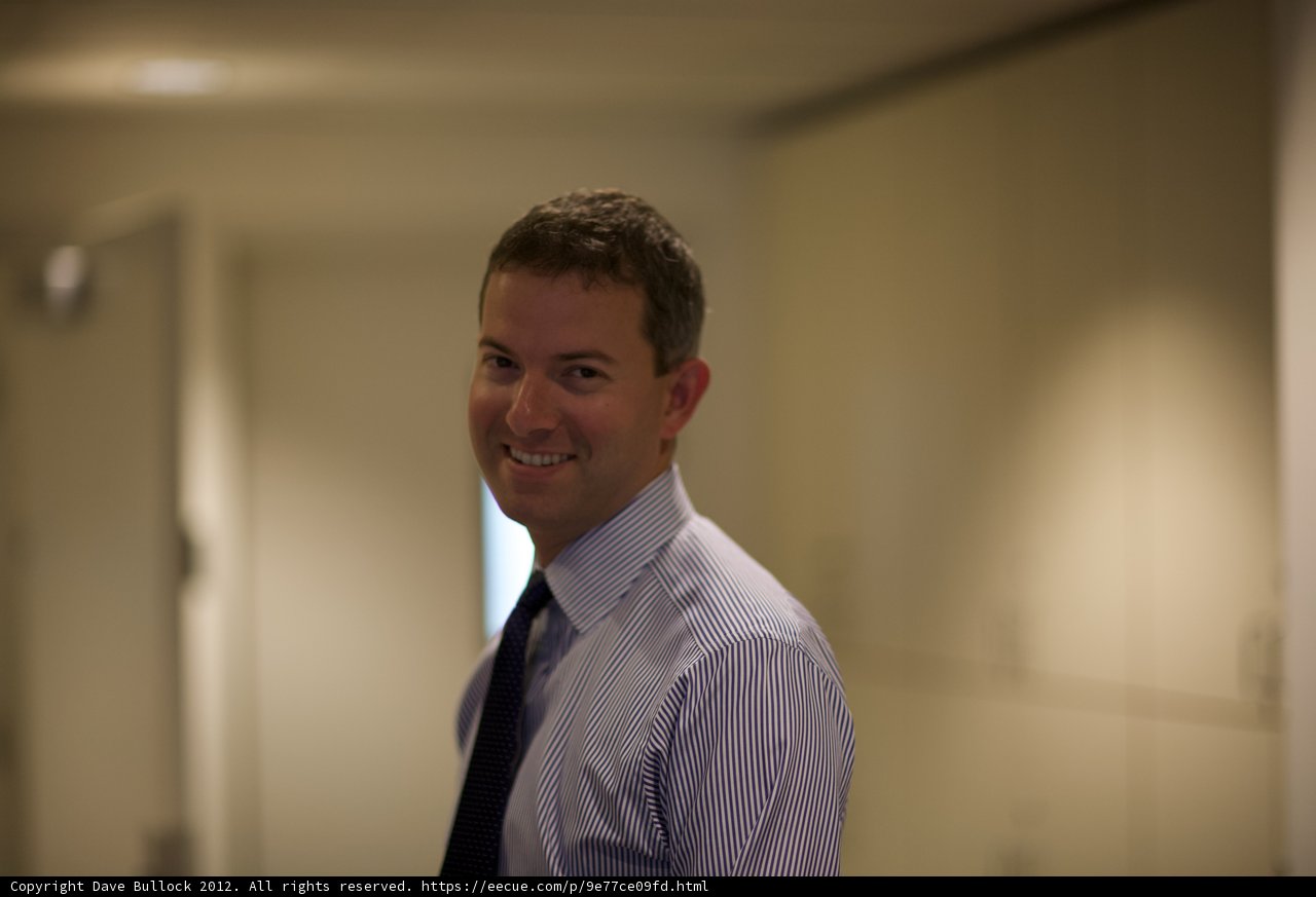 Happy Smiling Man in Blue Shirt and Tie