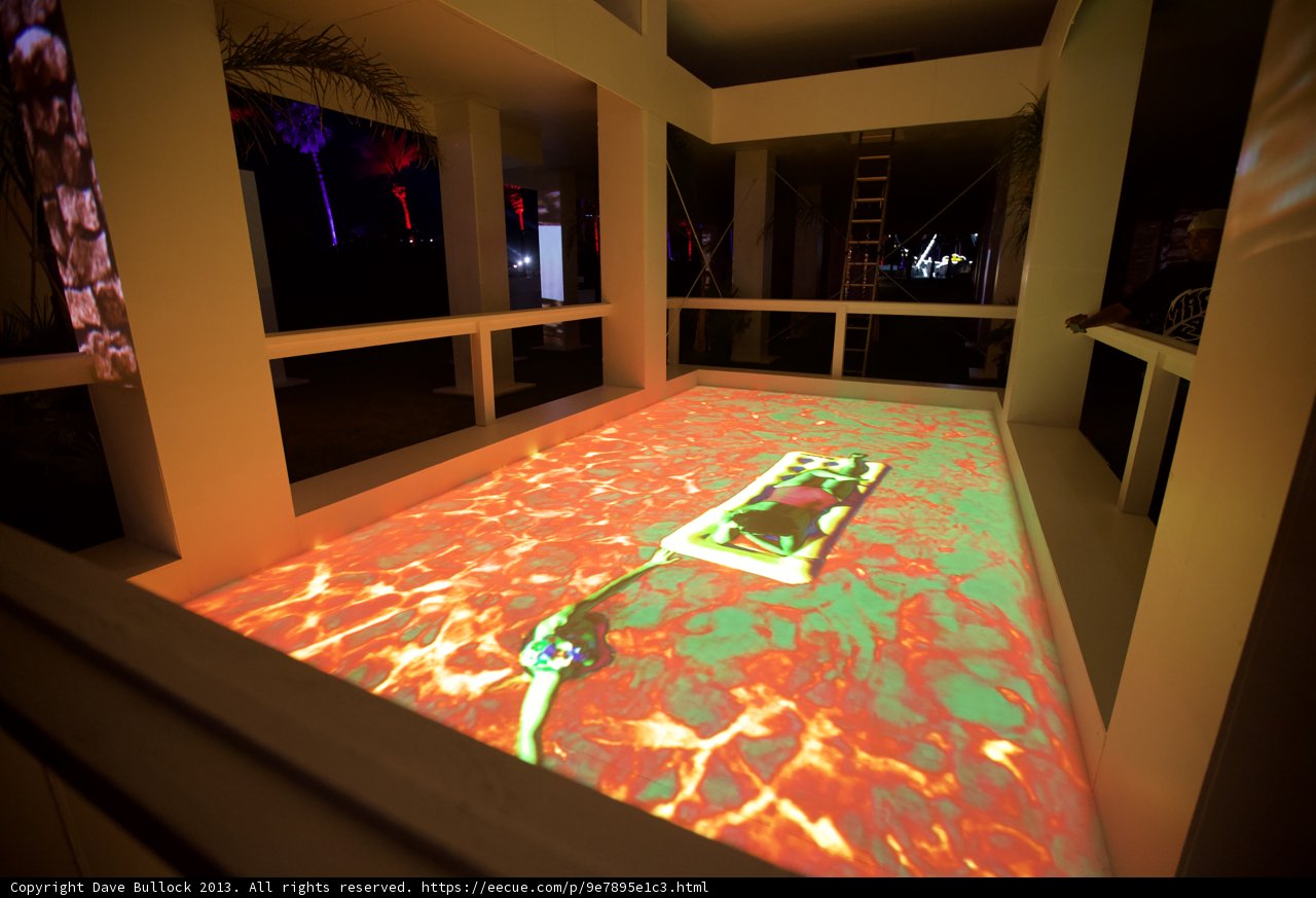 Illuminated Pool with a Game of Pool
