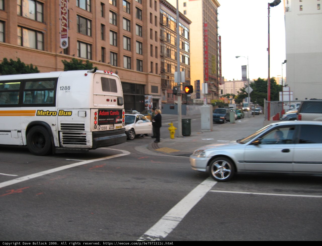 White Bus on the City Road