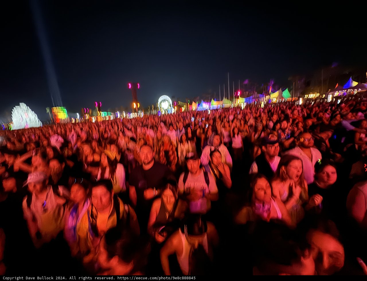 Vibrant Nights: Coachella 2024 Crowd Enthrallment