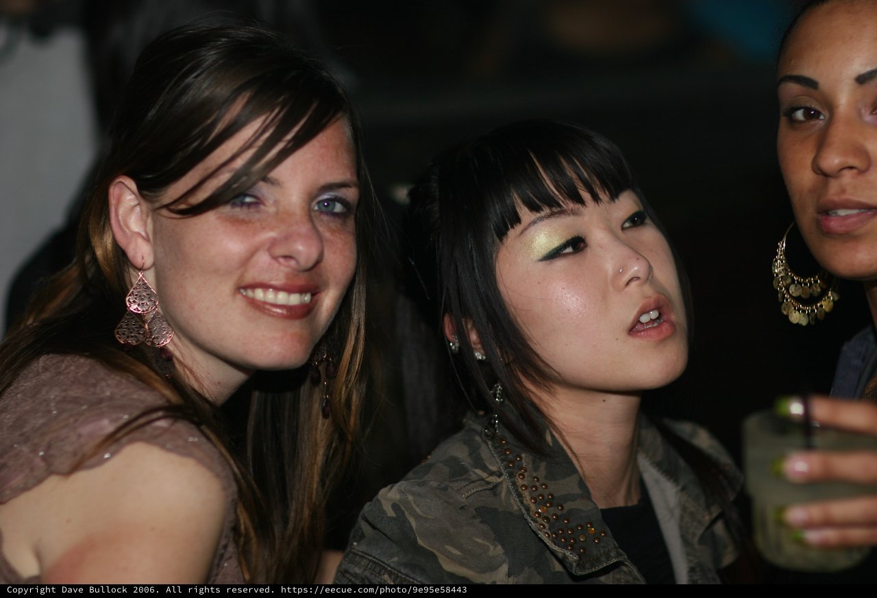 Three Friends at a Nightclub Evening Out 2006