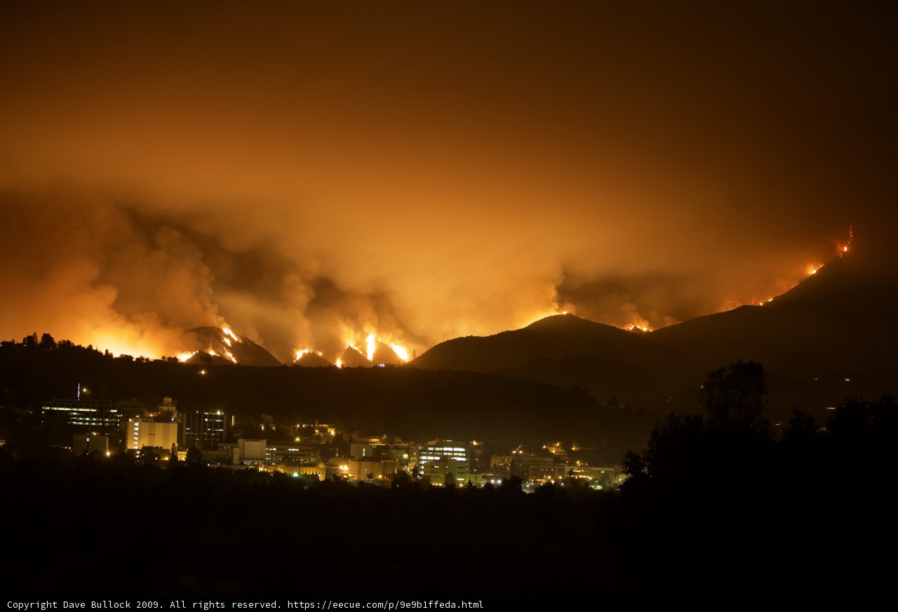 Devastating Station Fire Rages through Mountains and City