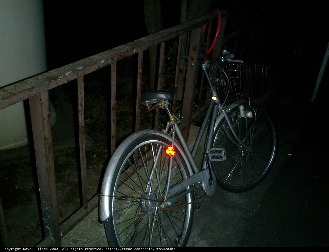 Lonely Bicycle at Night