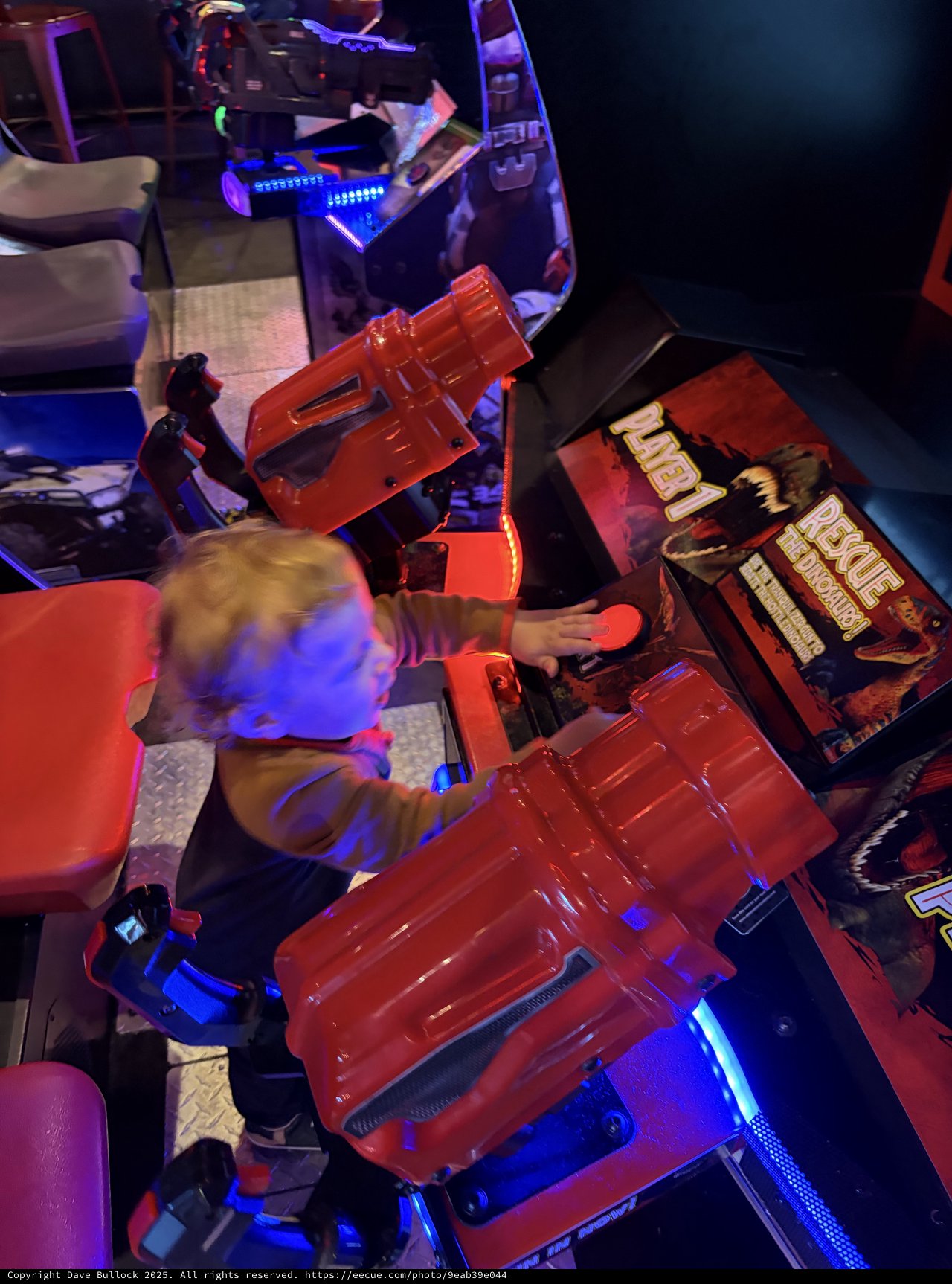 Young Gamer Playing Retro Arcade Cabinet at Home