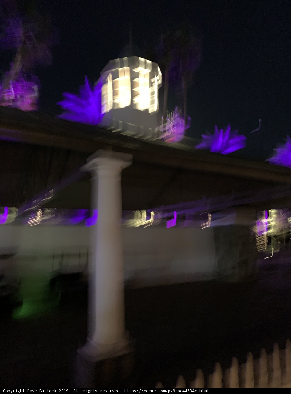 Purple Lights Illuminate Empire Polo Club Tower