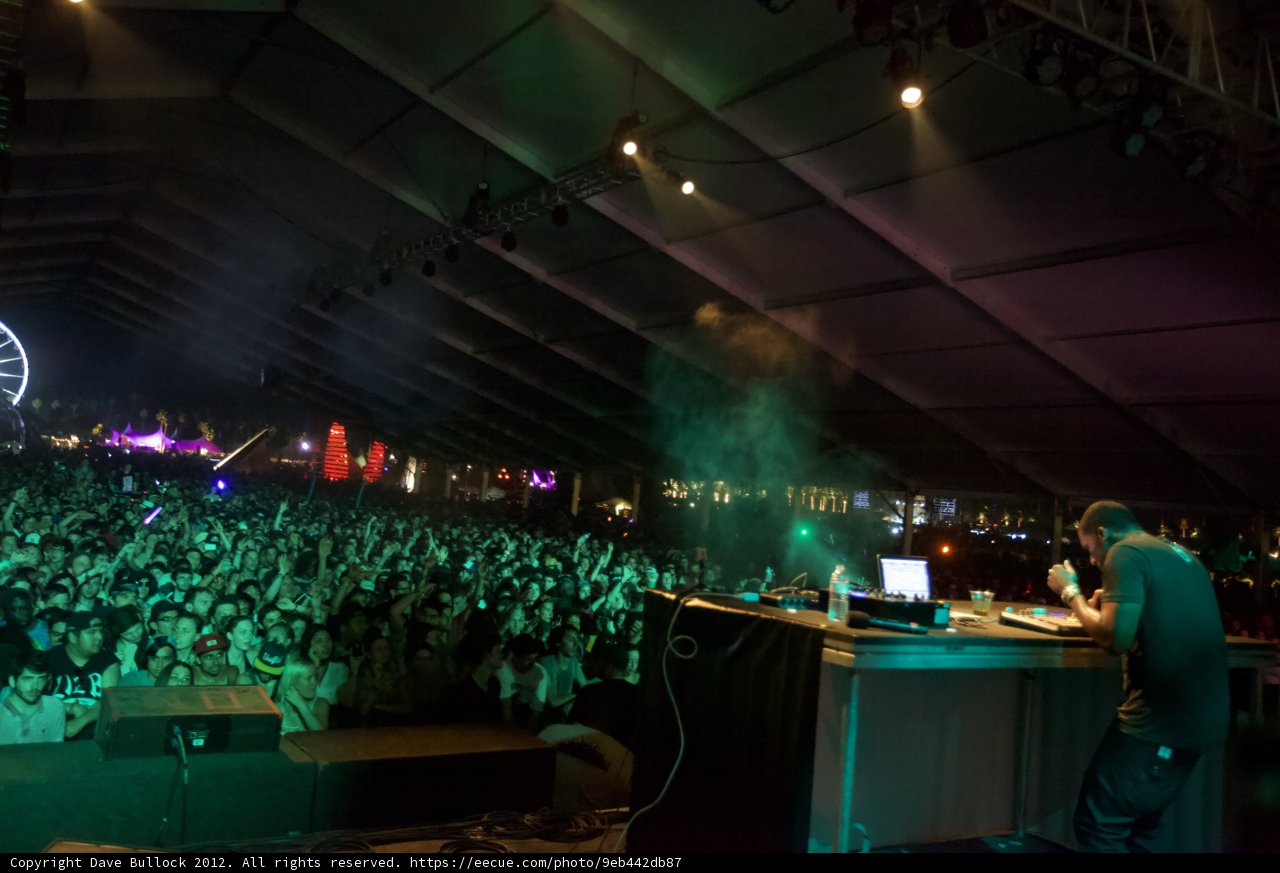 Crowd Rocking to the Beat at Coachella 2012