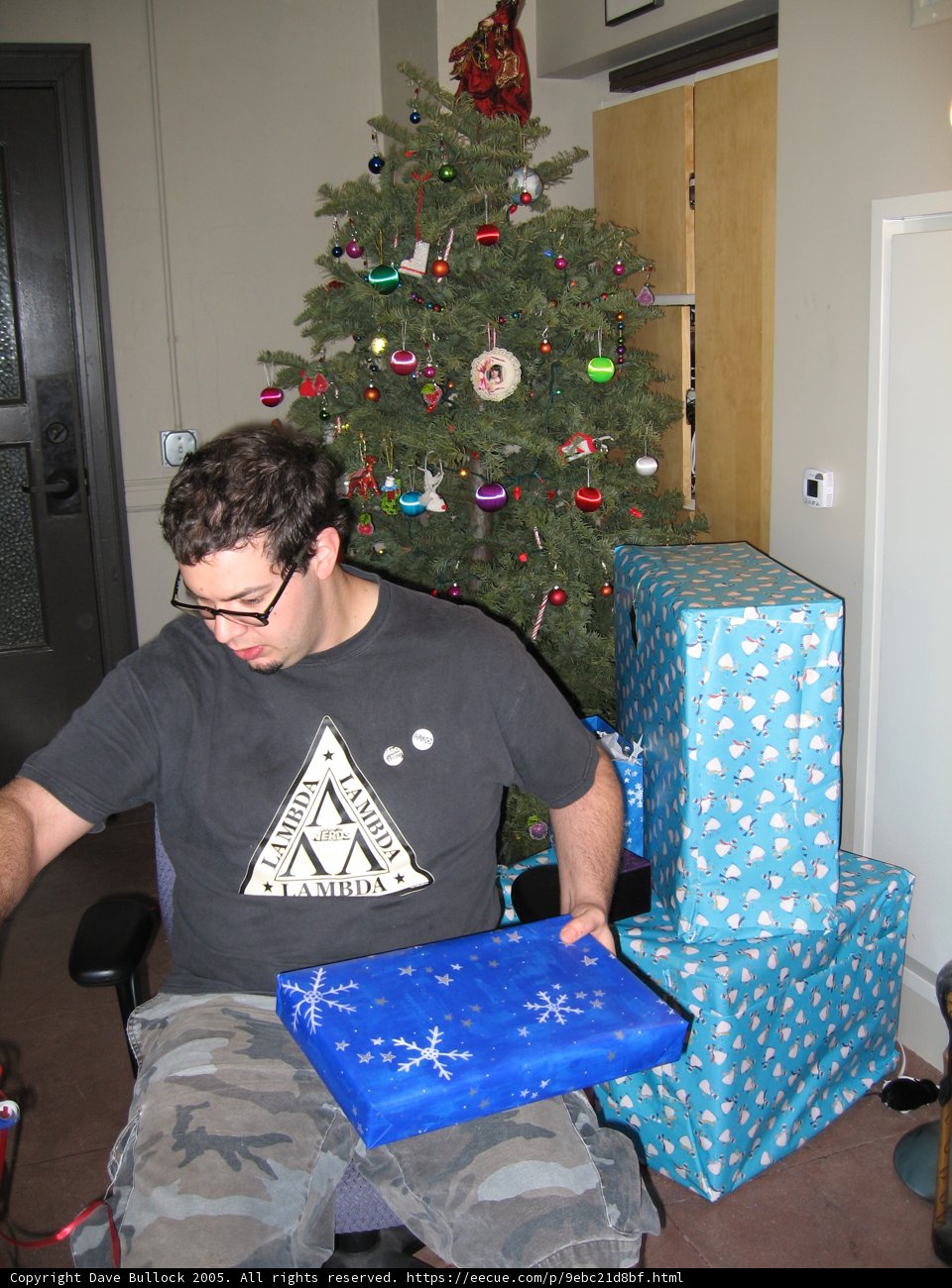Dave B in His Festive Reading Nook