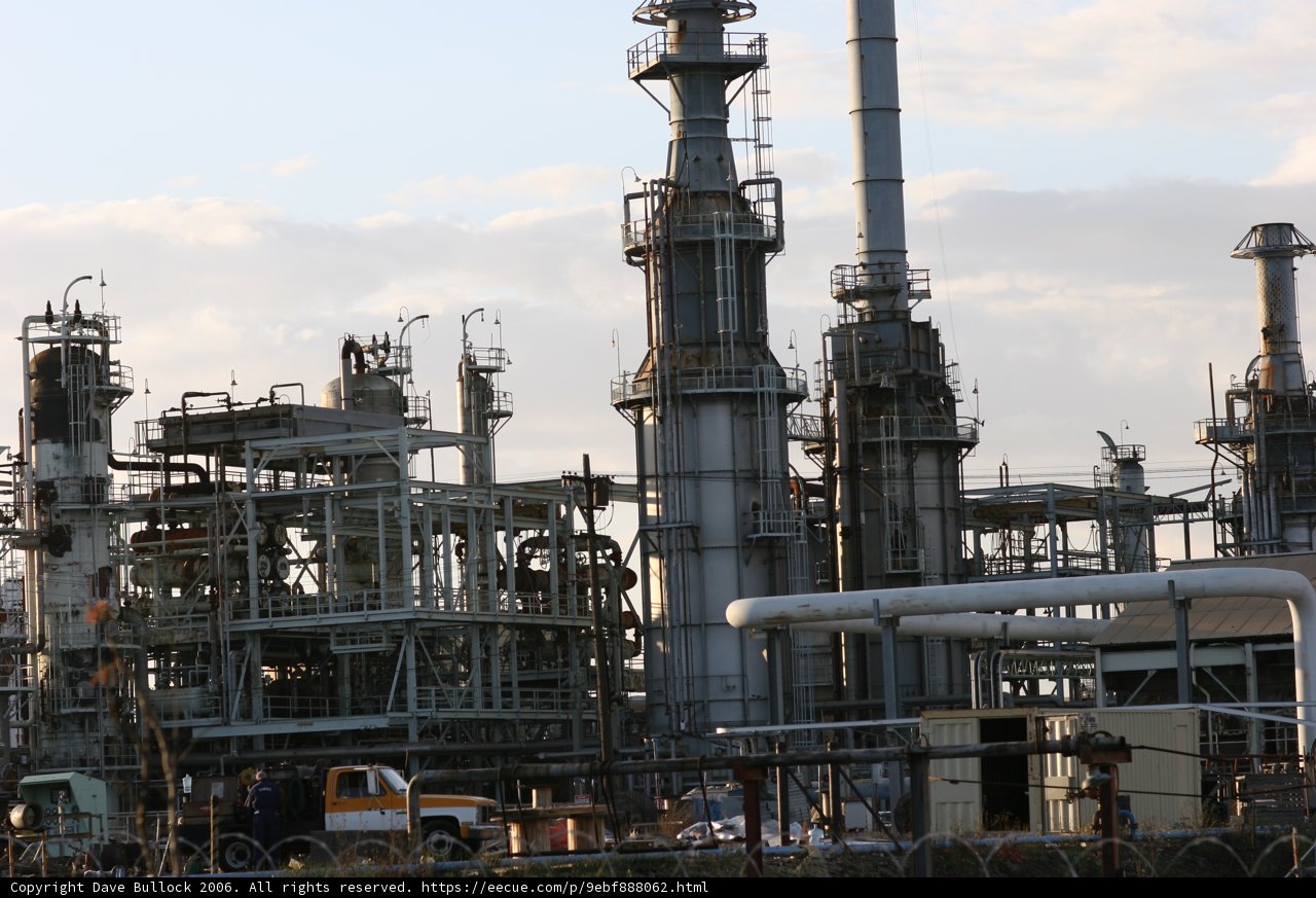 Industrial Landscape Under a Cloudy Sky