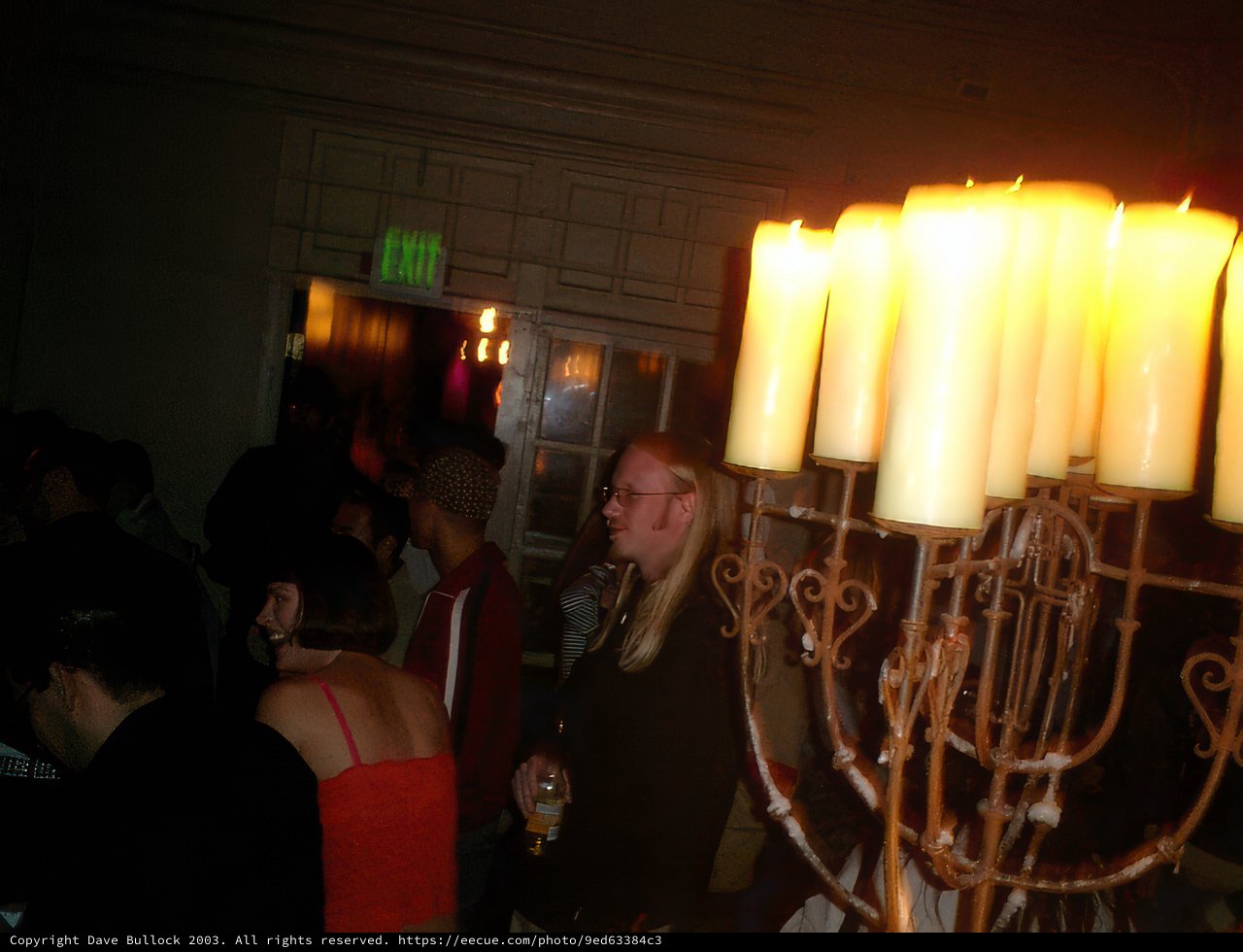Group Gathering around Urban Candle Holder