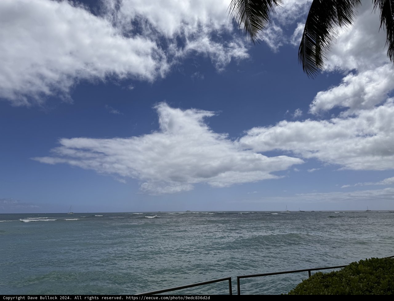 Serenity at Waikiki: A Glimpse of Summer Skies and Sapphire Seas