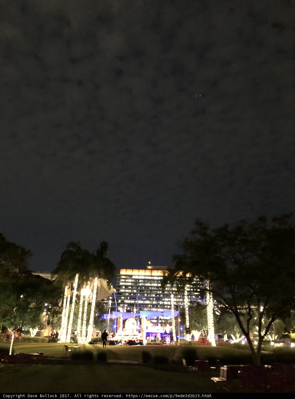 Illuminated Park in the Heart of LA