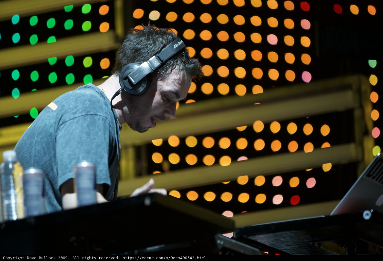 Musical Performance with Laptop and Headphones