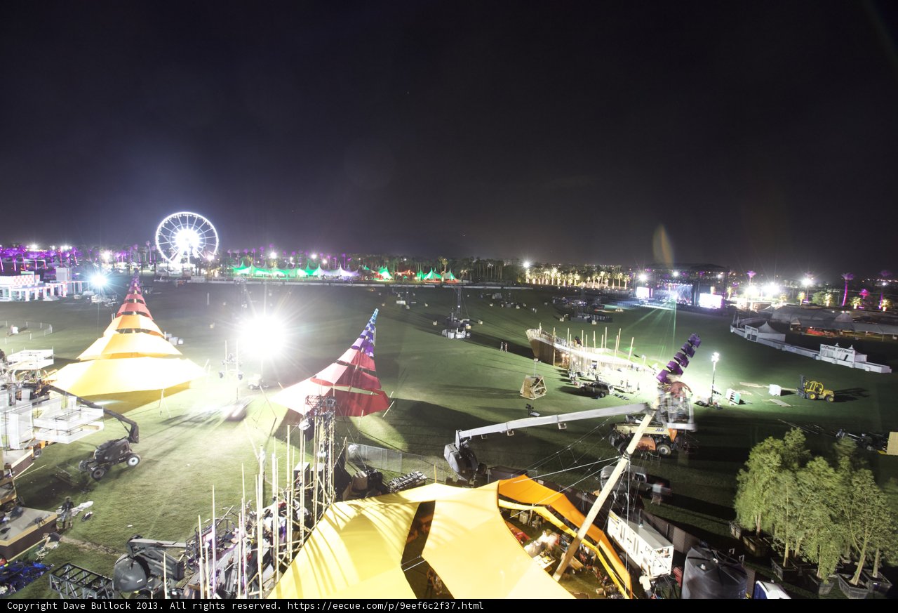 Nighttime Metropolis at Coachella Festival