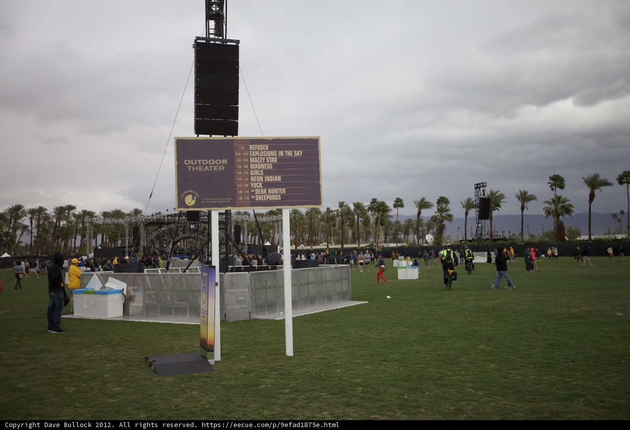 Coachella Festival Sign in the Backdrop
