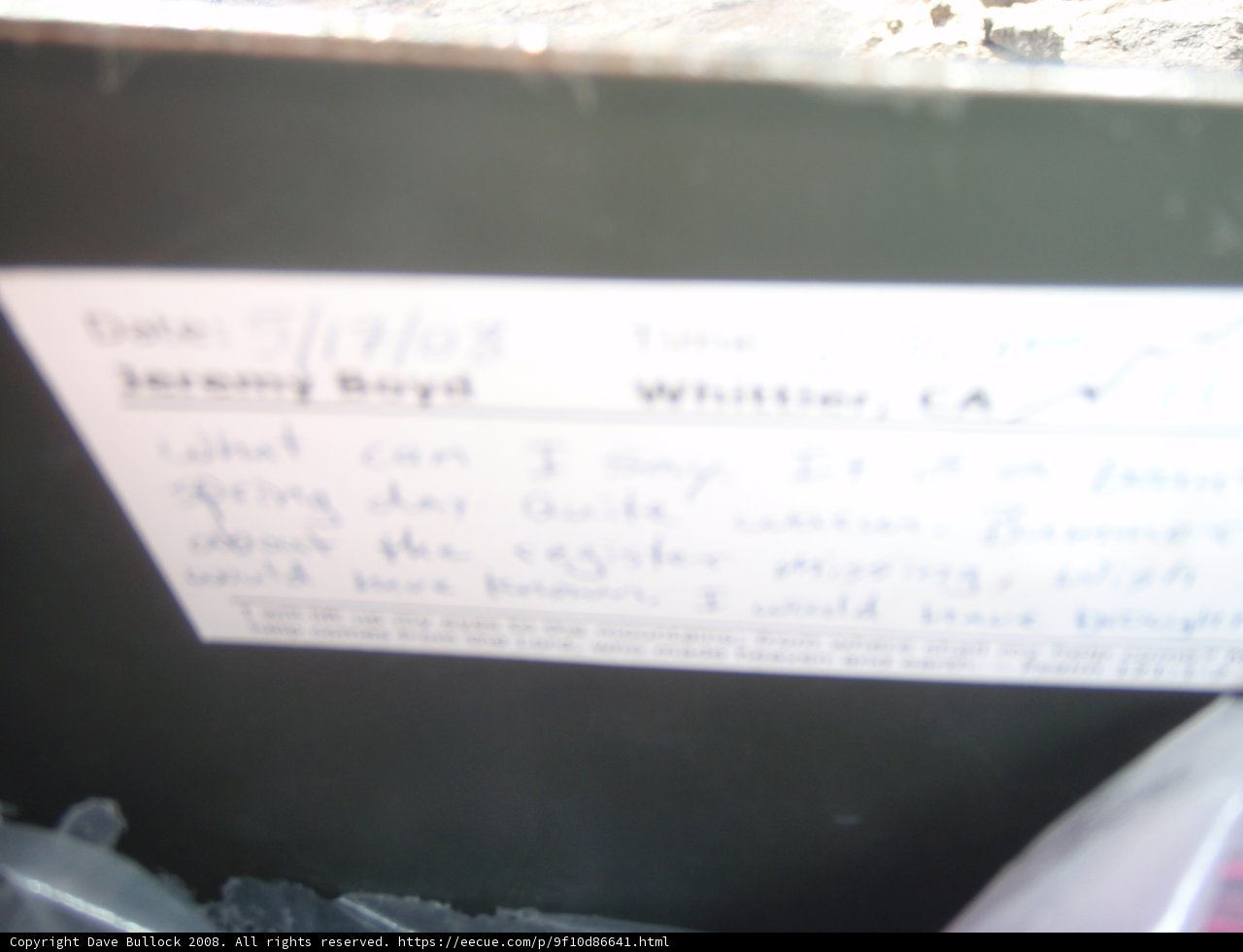 Handwritten Note on Sticker