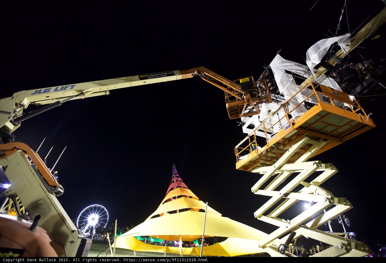 Setting up the Big Yellow Tent