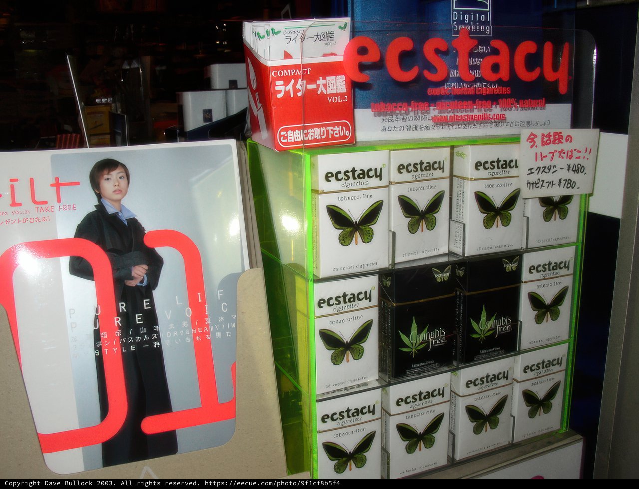A Magazine Stand Advertising Cigarettes