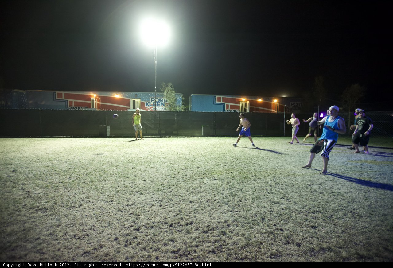Nighttime Soccer Game at Coachella