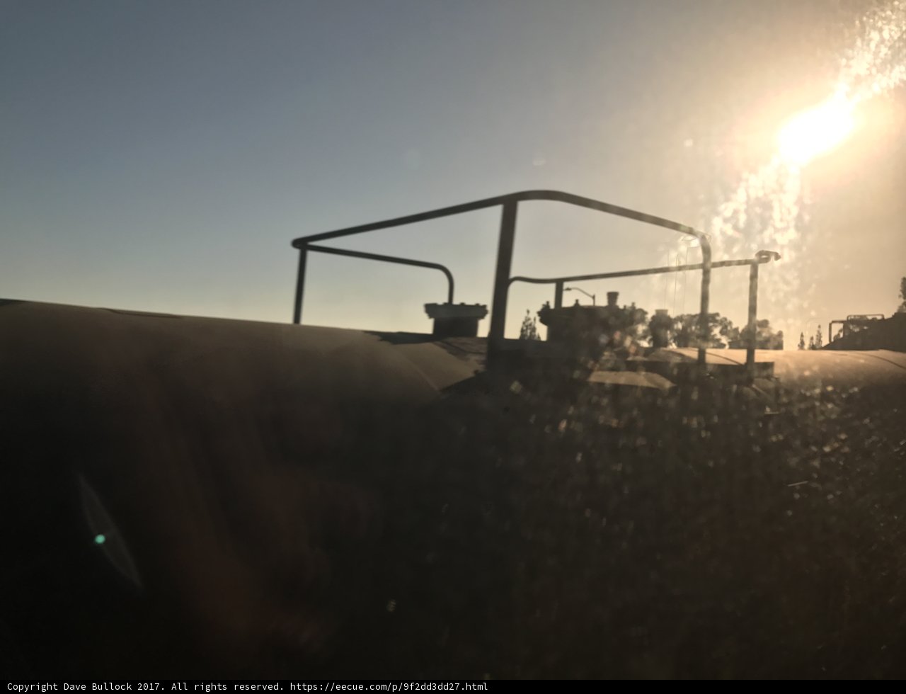 Sunlight Flare through Tank Window