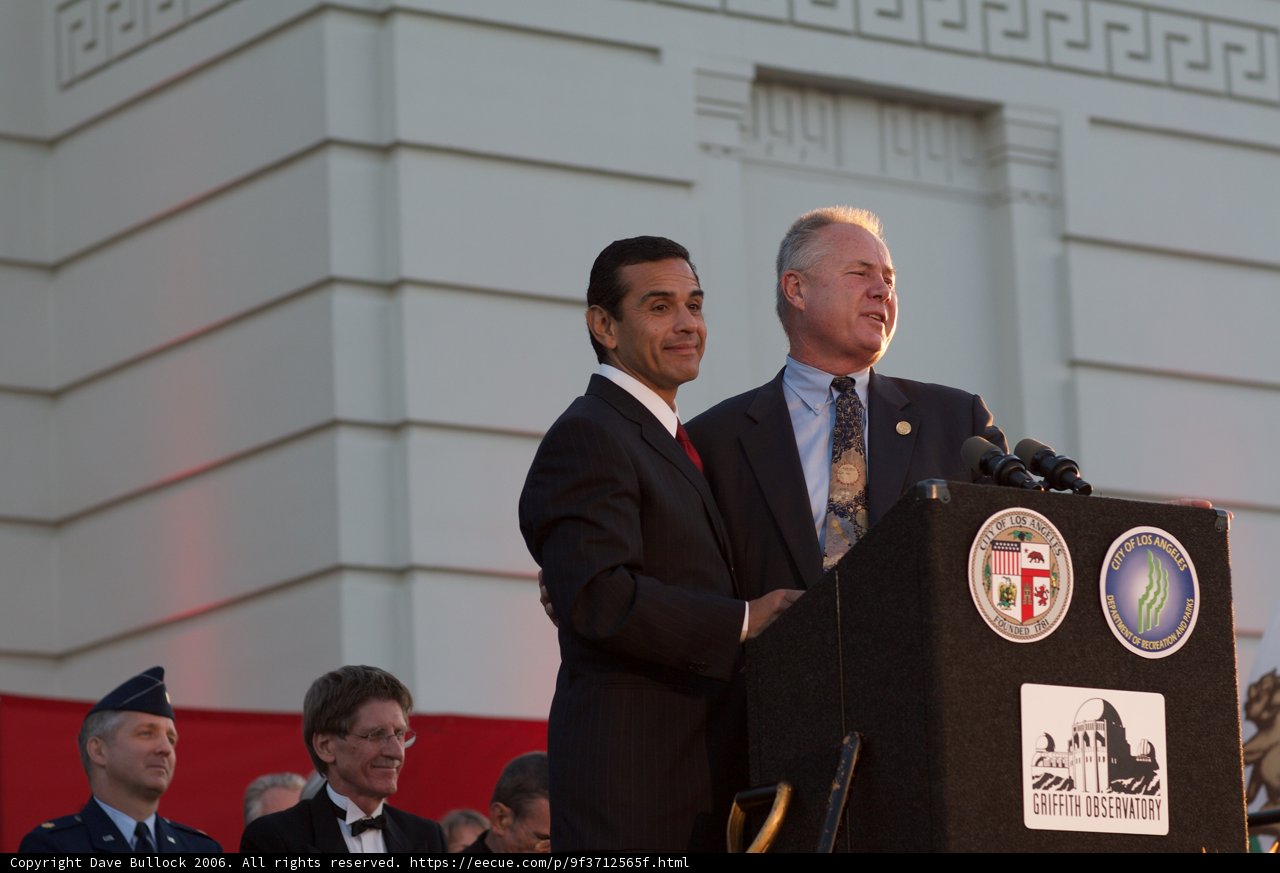 Press Conference with Antonio Villaraigosa at Podium