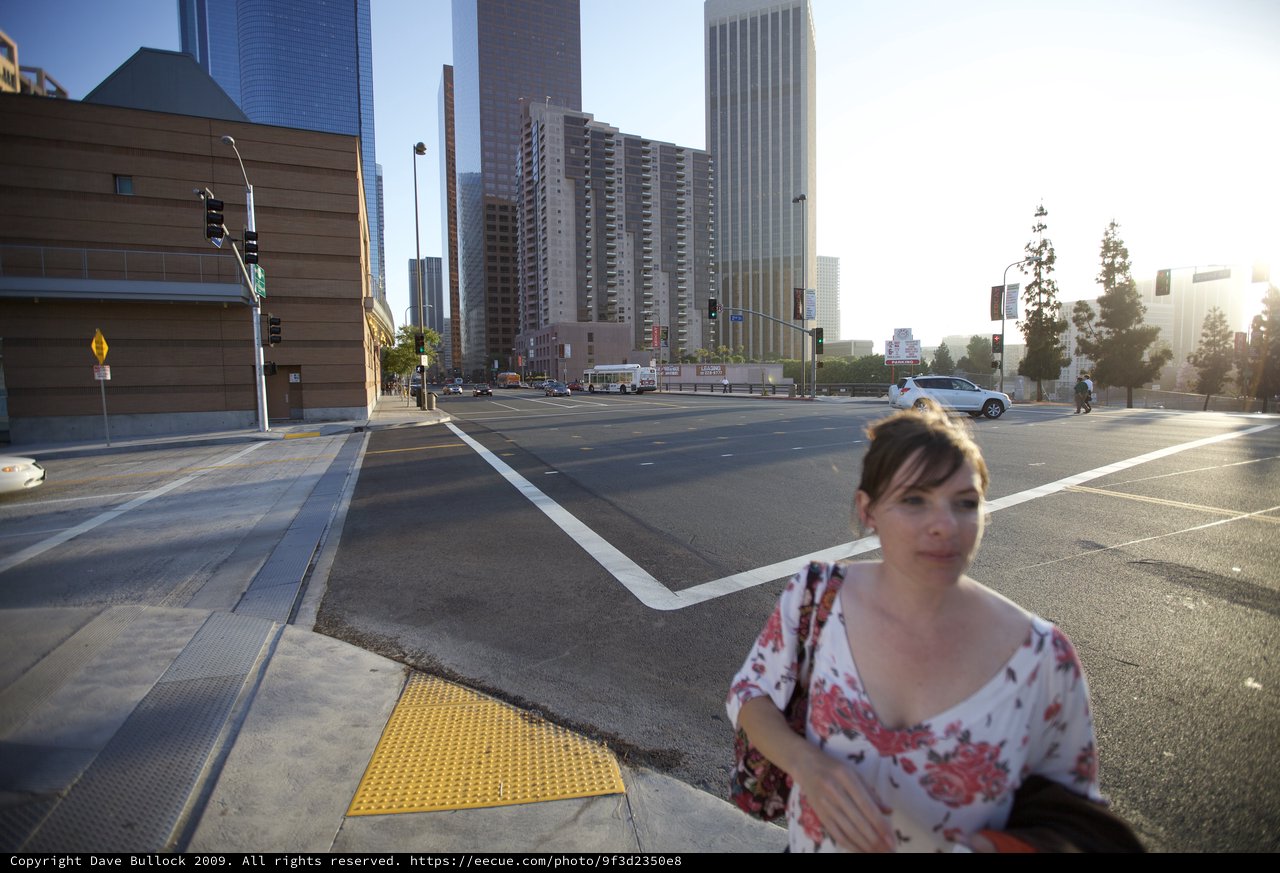 Urban Stroll at Golden Hour Downtown Los Angeles
