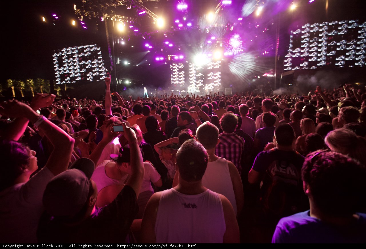 Urban Spotlight: A Nightlife Concert Crowd