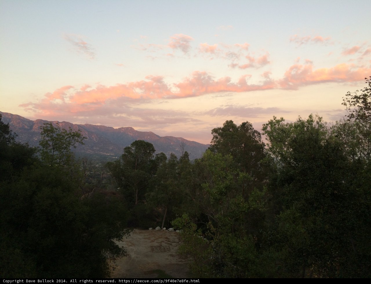 A Serene Sunset in the Pasadena Mountains