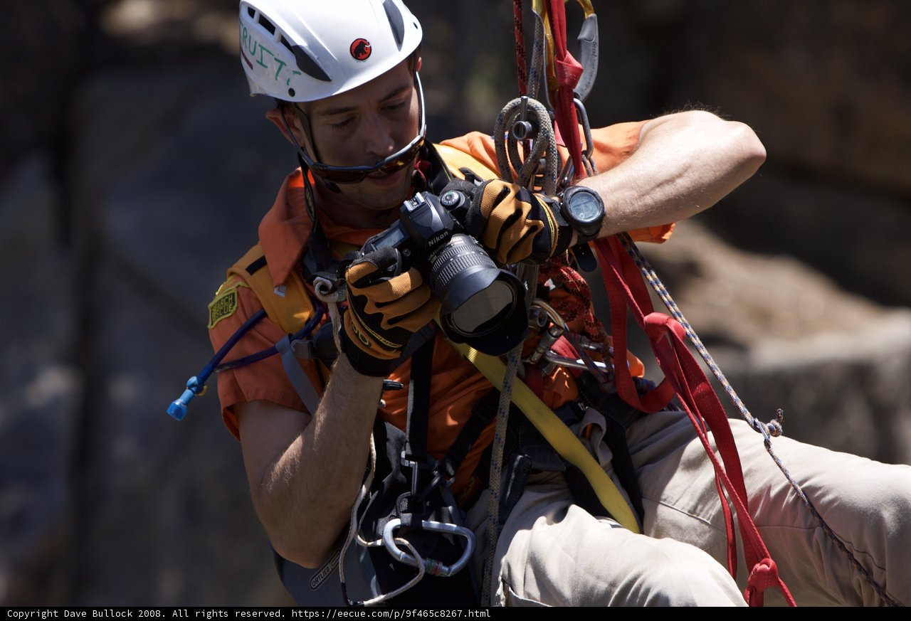 Adventurous Helmeted Photographer
