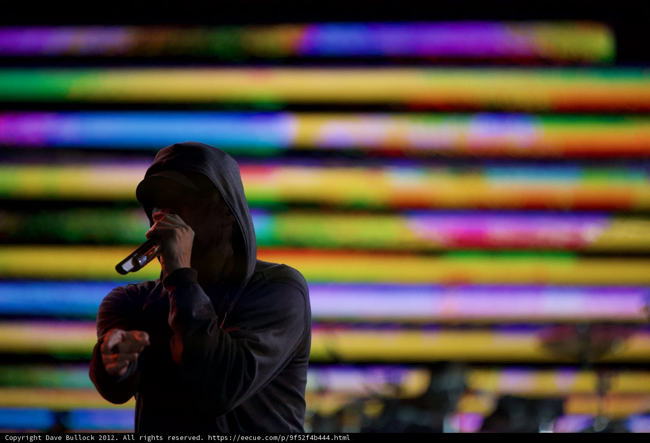 Hooded Performer on Stage