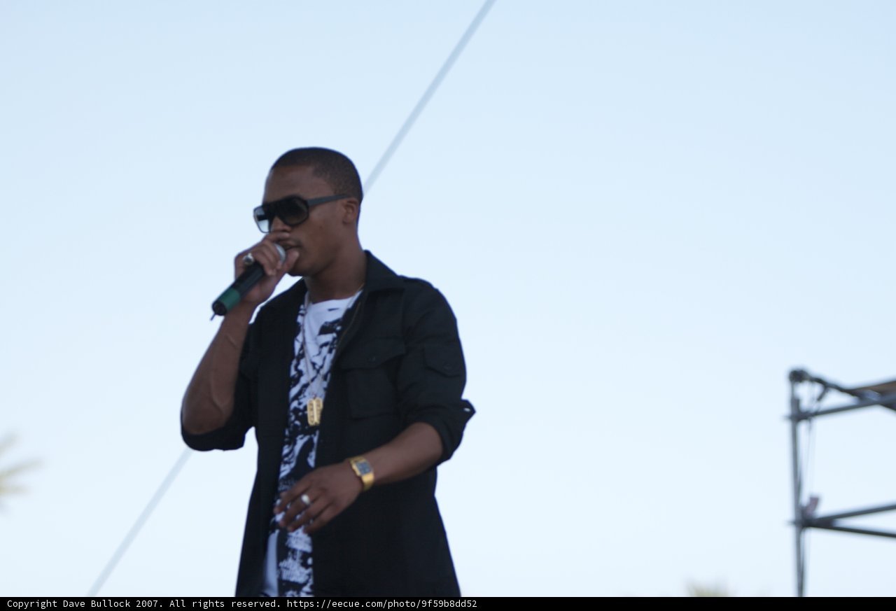 Man in Sunglasses Performing at Coachella