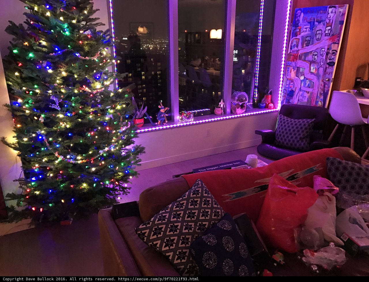 Christmas Cheer in a Warm Living Room