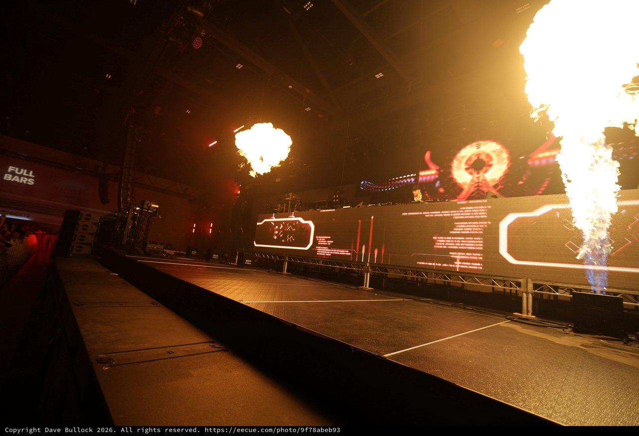 Pyrotechnic Fire Blasts Ignite Wobbleland Festival Stage