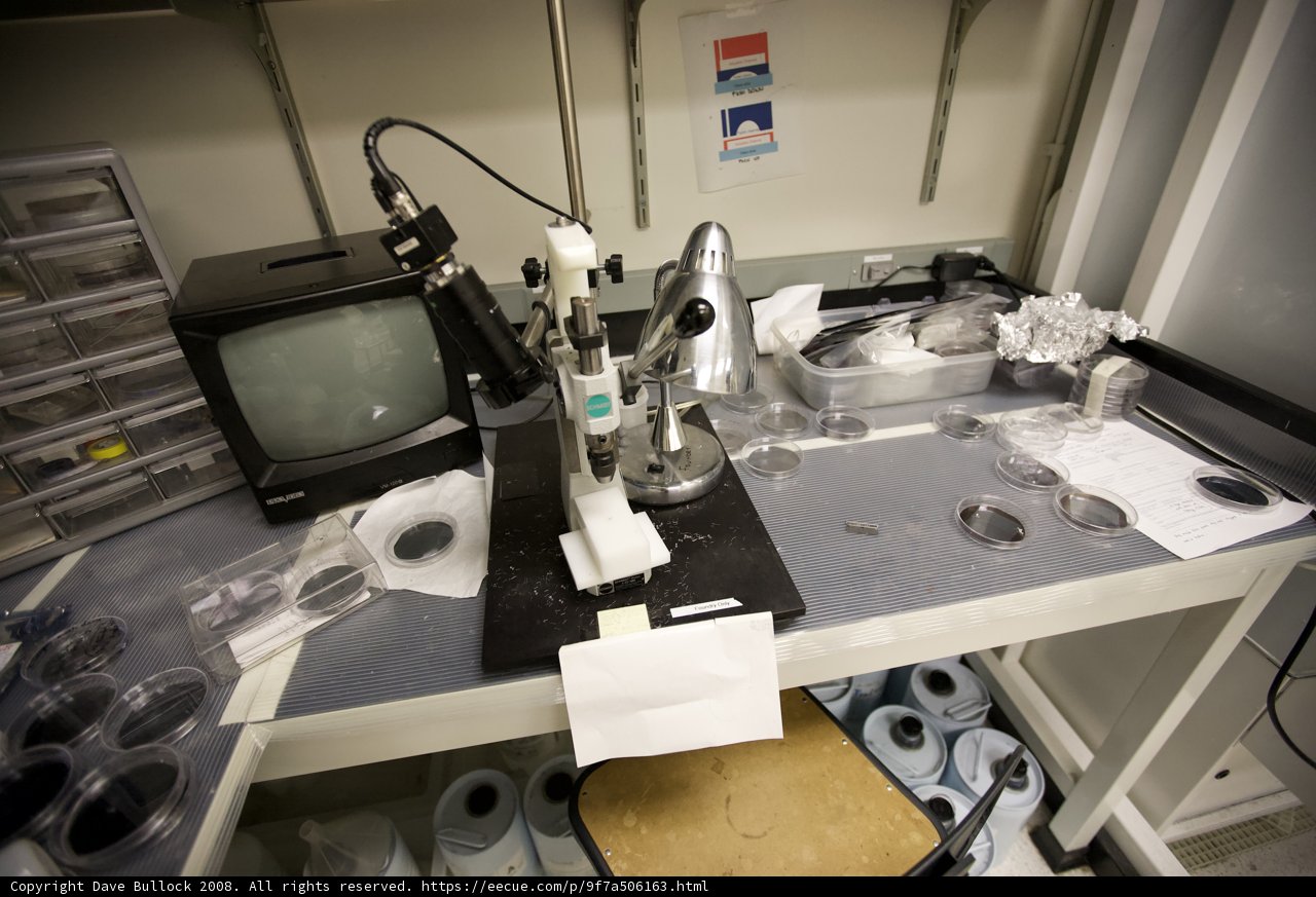 Microscope and Equipment on Laboratory Table
