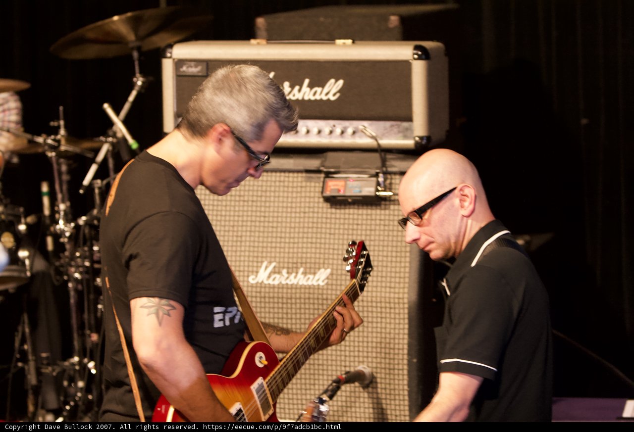 Musicians jamming on stage