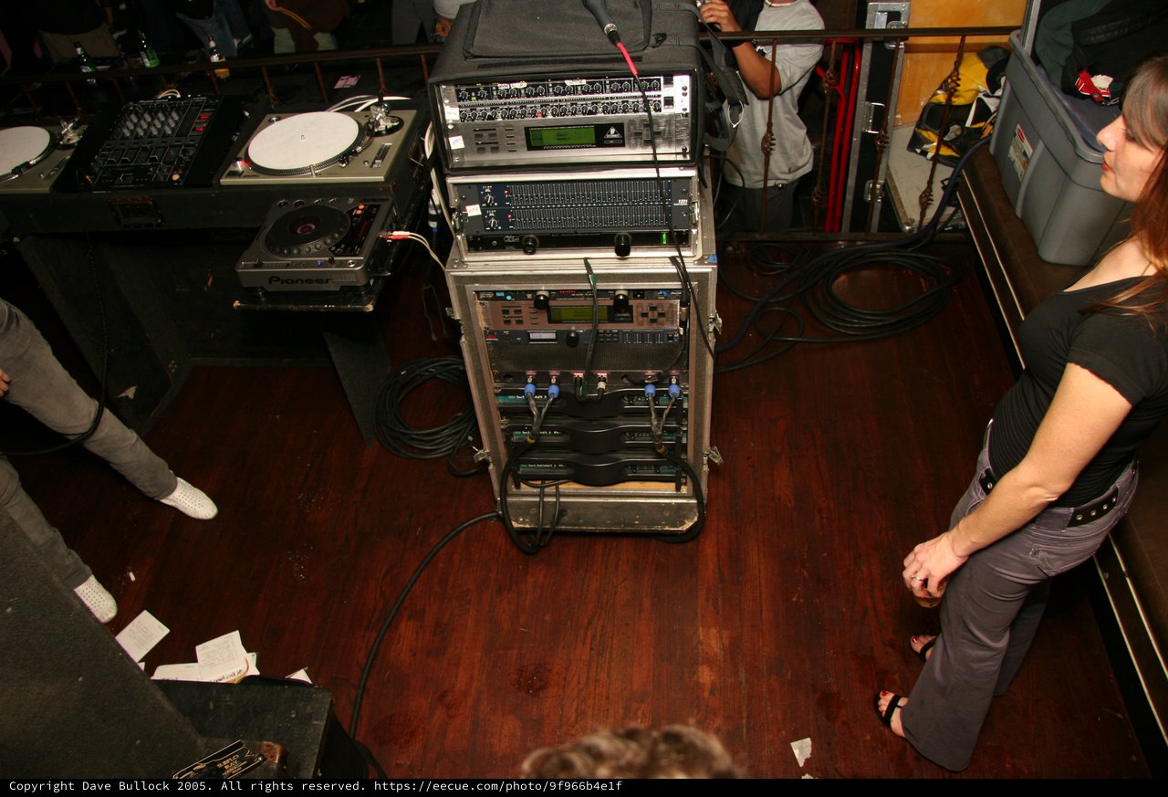 DJ Equipment Rack at a Live Music Venue