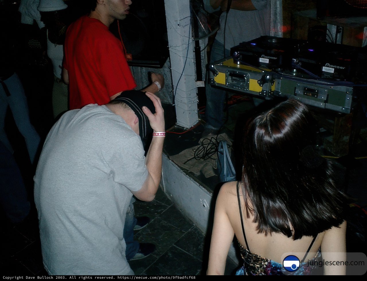 Partygoers Grooving to the Beat