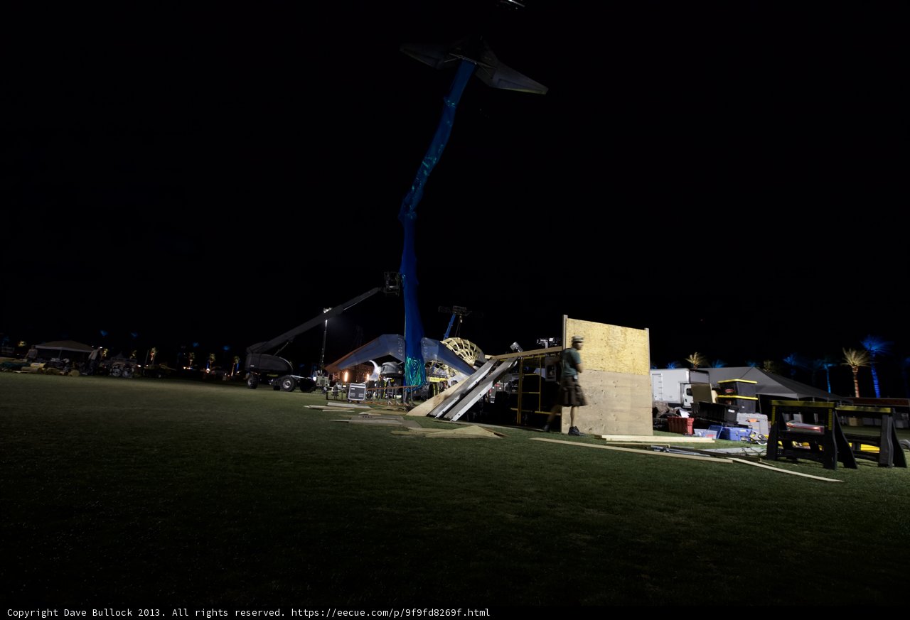 Nighttime Crane Lift