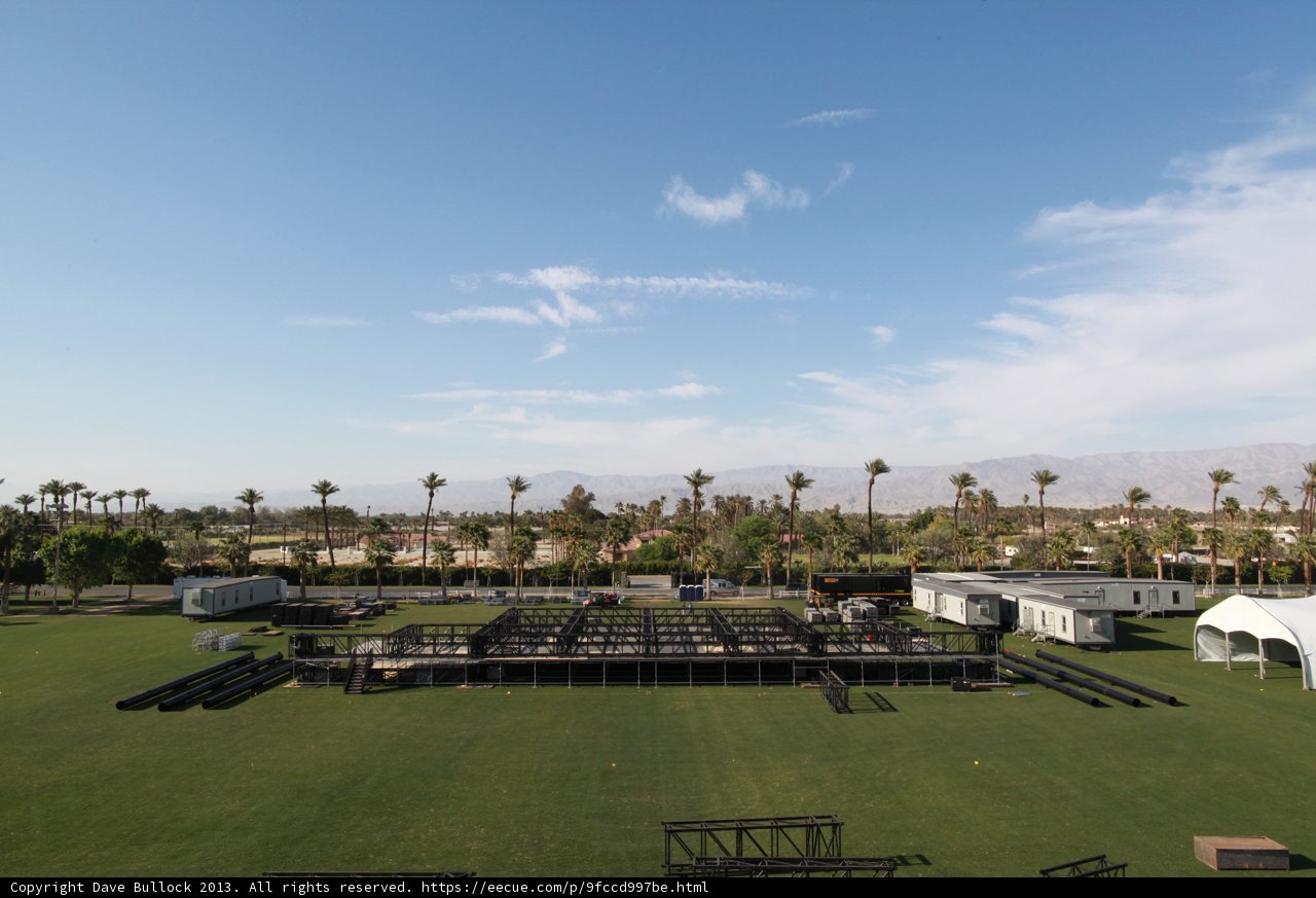 Stage in a Grassy Field for Coachella