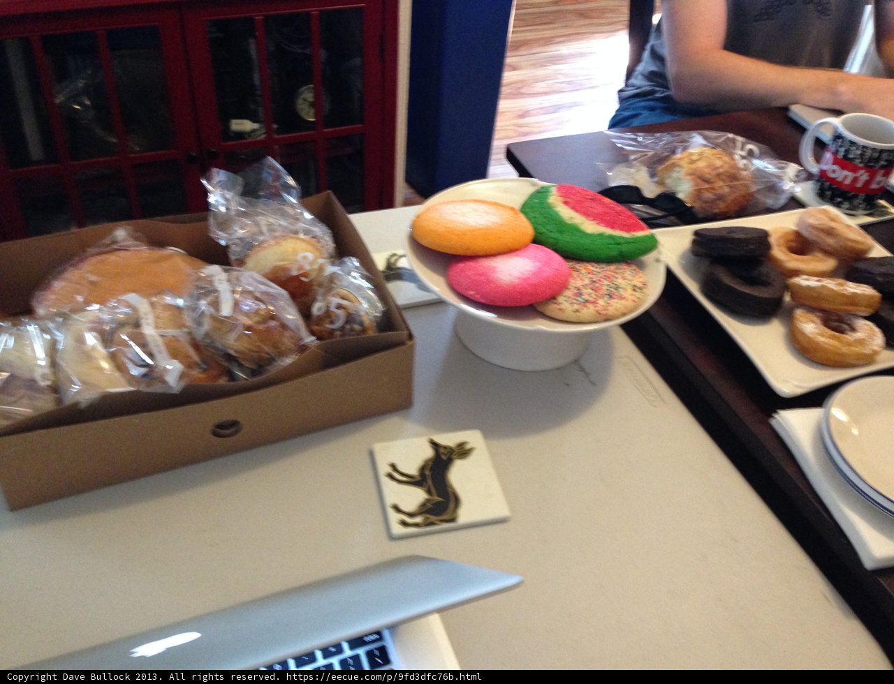 Laptop and Donuts