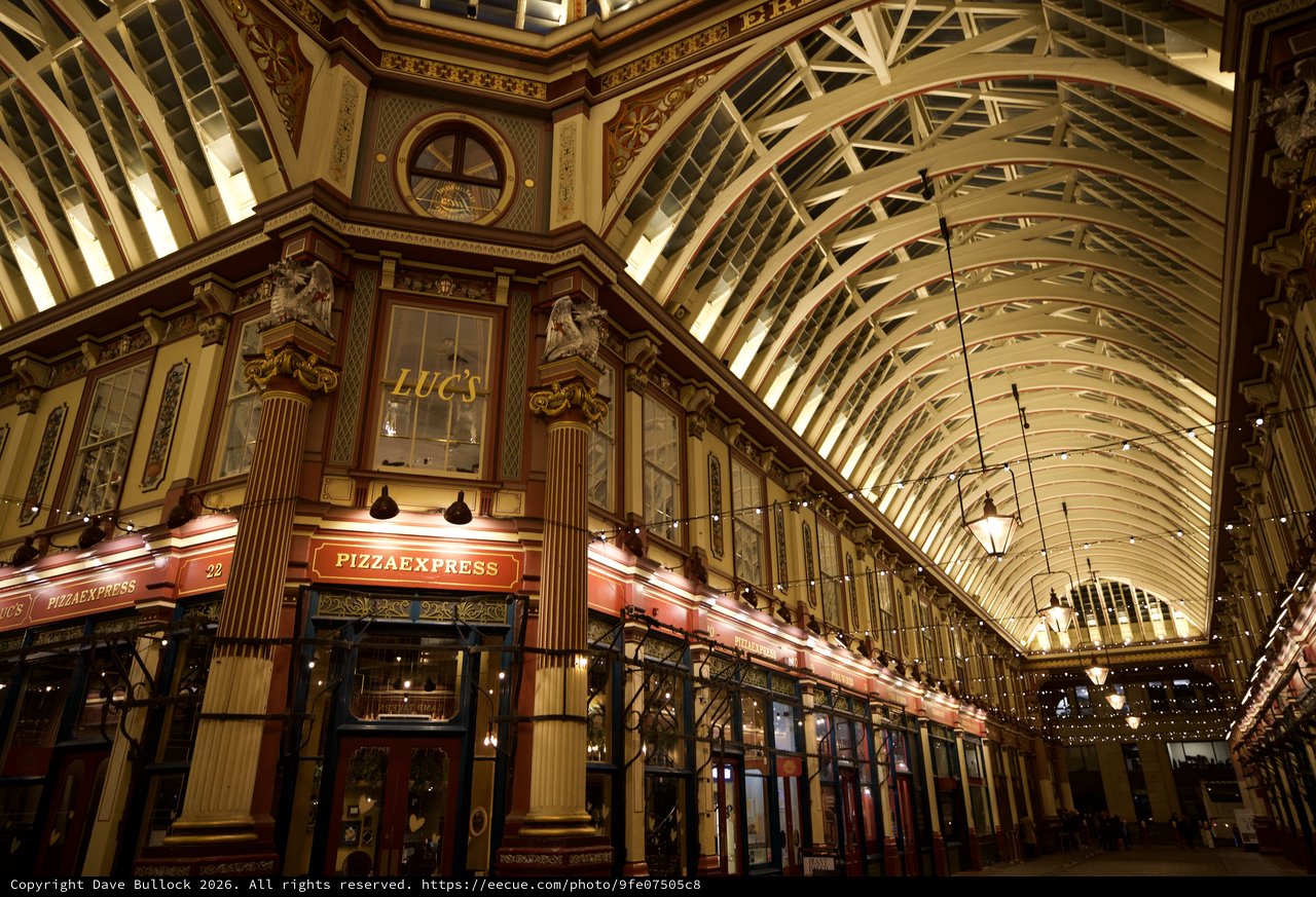 Ornate Victorian Architecture of Leadenhall Market Interior