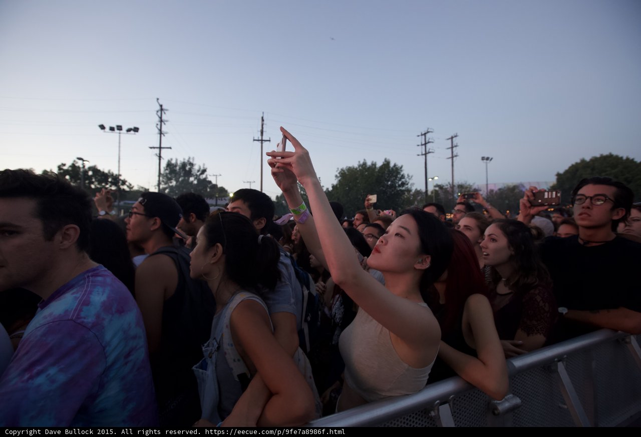 Woman Recording at Barricade