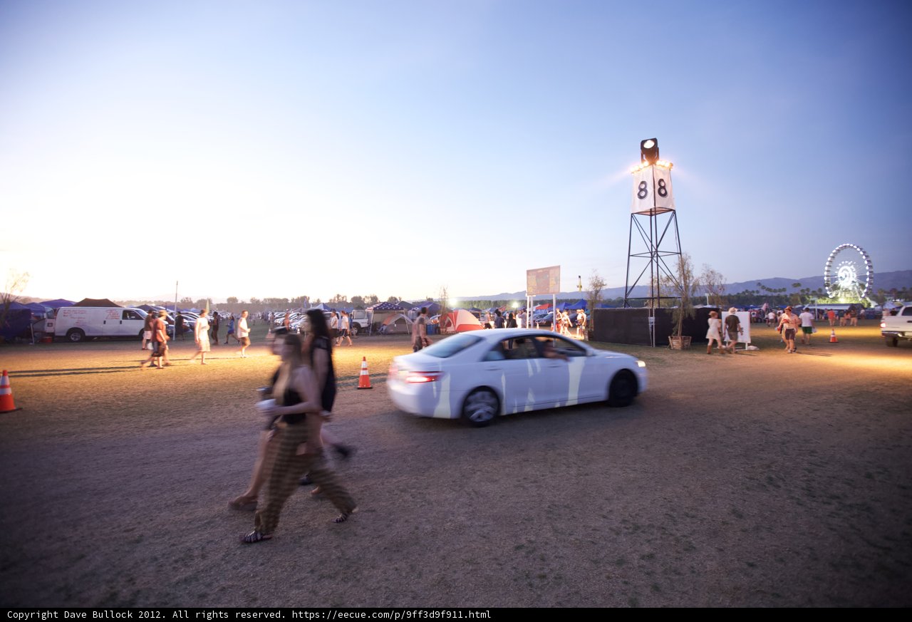 Parked Coupe near Coachella Tent