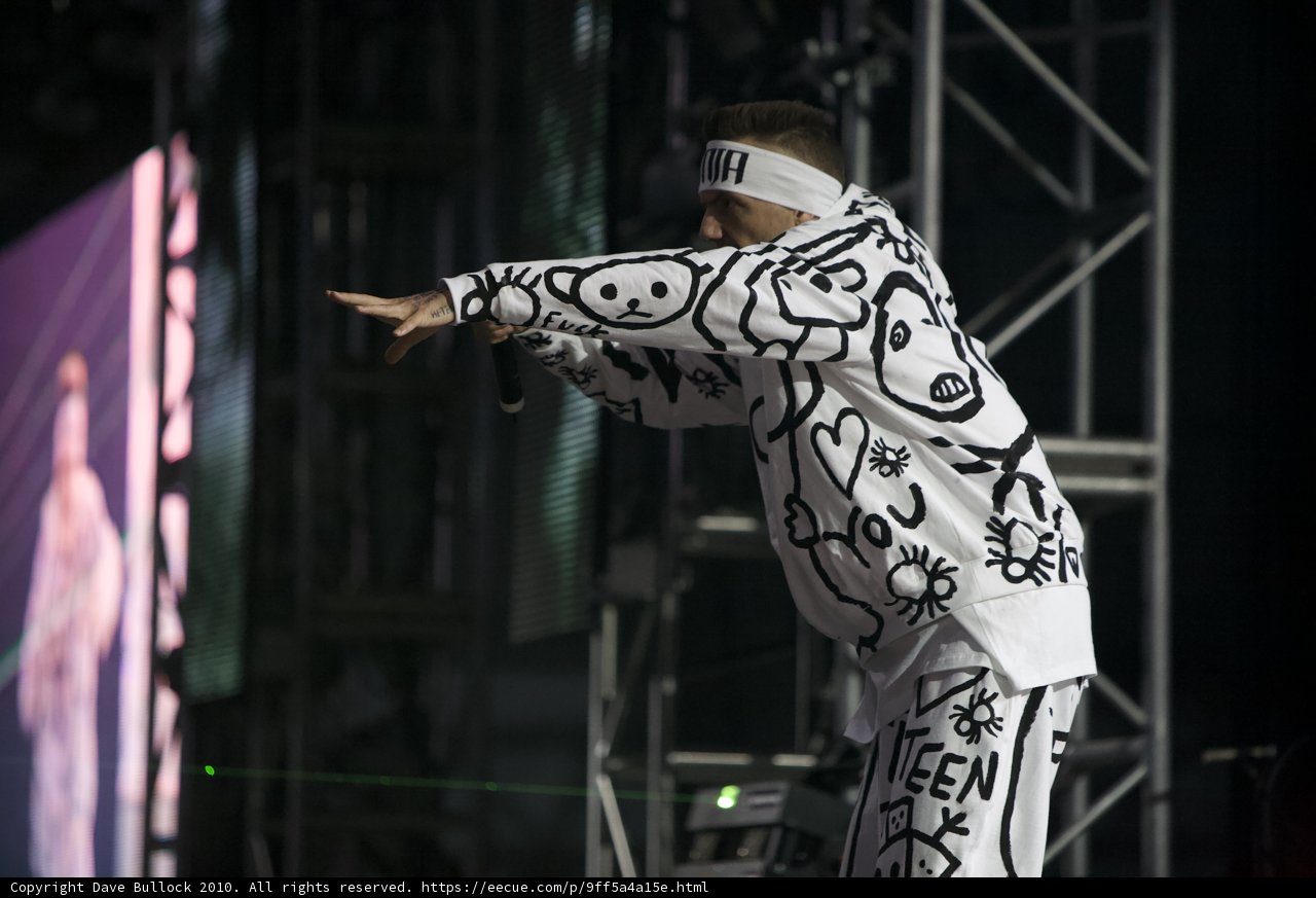 Capital Bra Rocks Coachella Stage in Monochrome Outfit