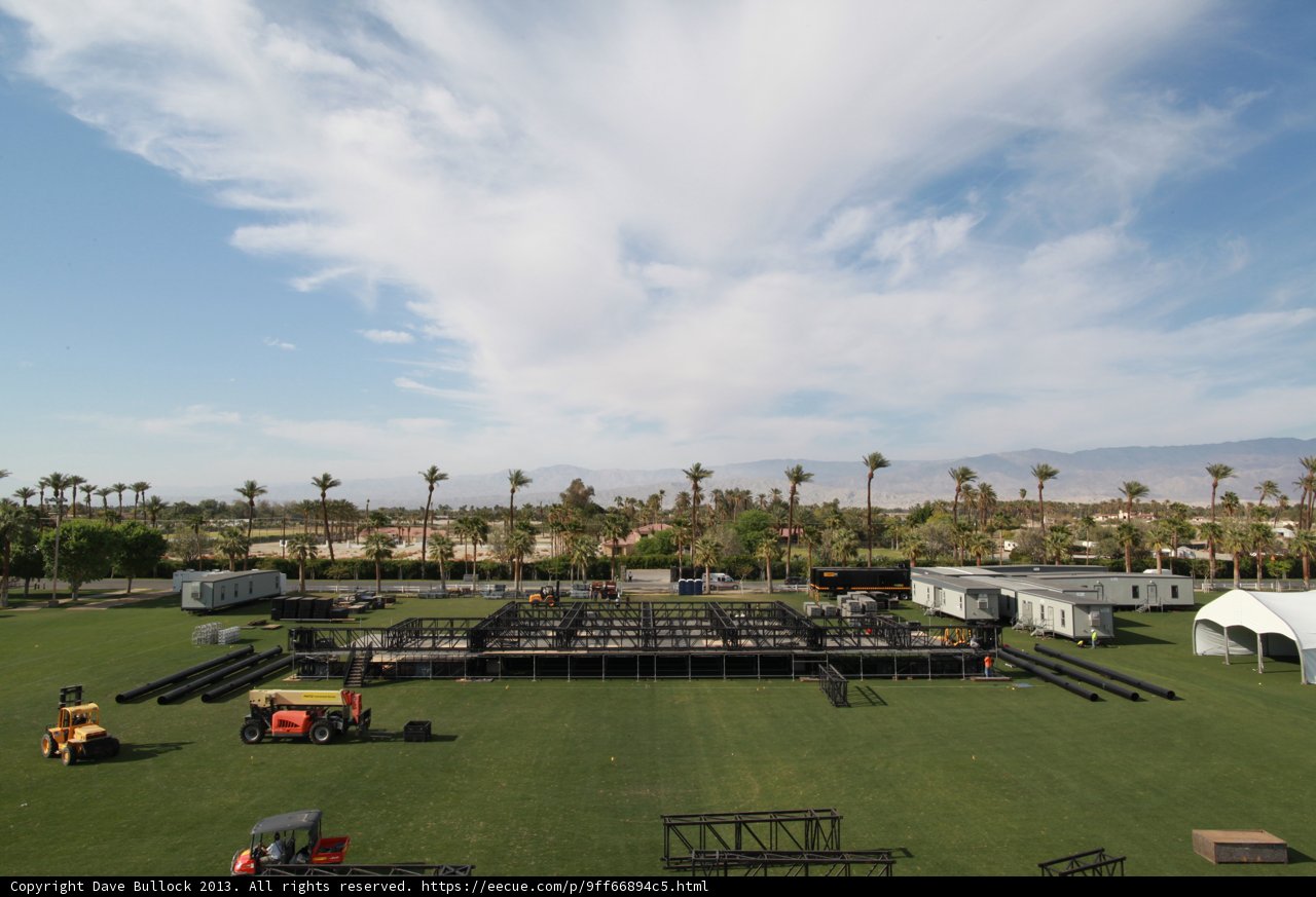 Tractor and Trailer on Coachella Stage