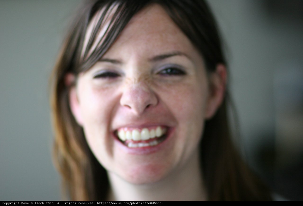 Joyful Woman Laughing in Candid Portrait Shot