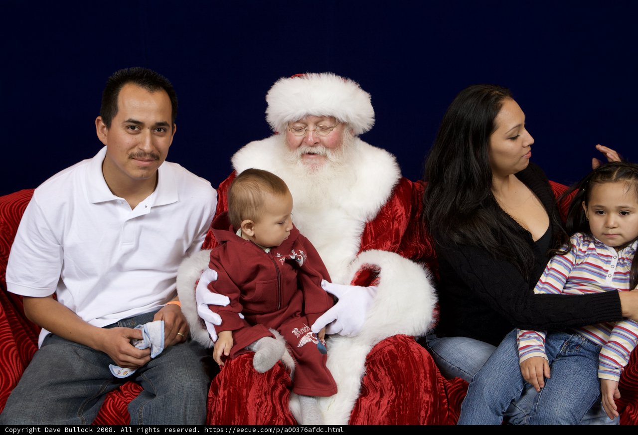 Family Christmas Photo with Santa