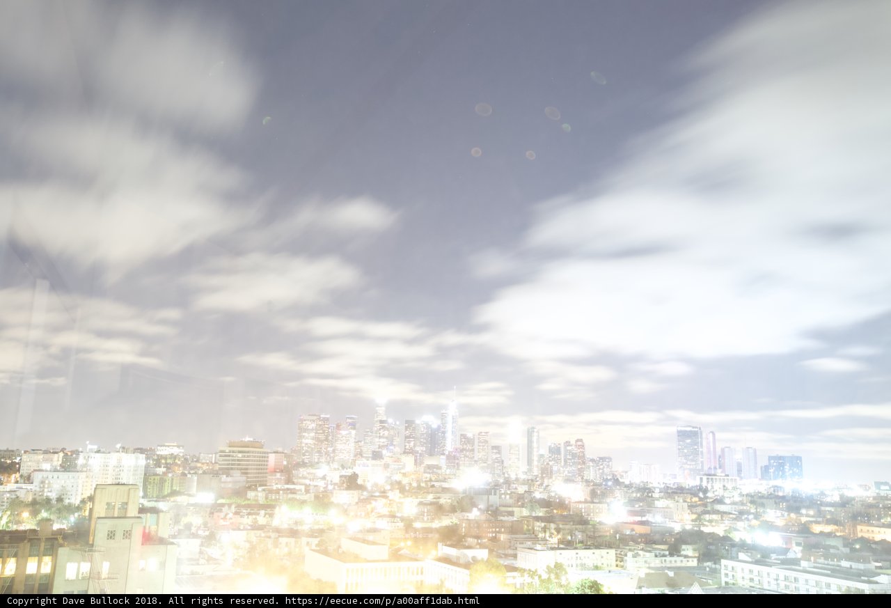 Blurry Night Skyline in the Metropolis