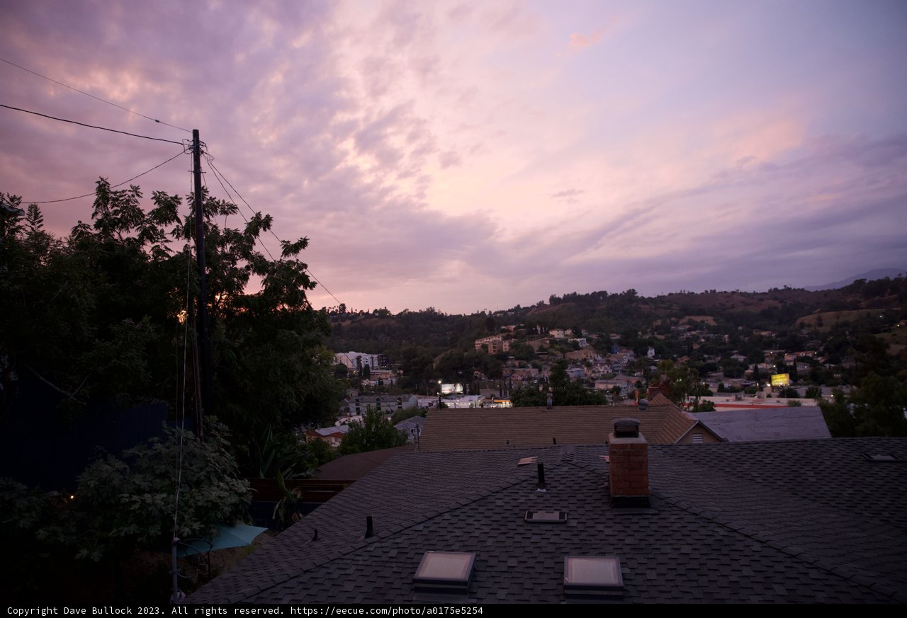 LA Skyline Bathed in Evening Glow