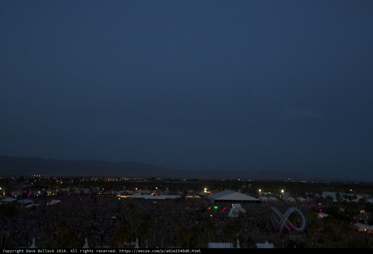 Coachella 2014: The Night Sky Lights Up with Music and People in Indio